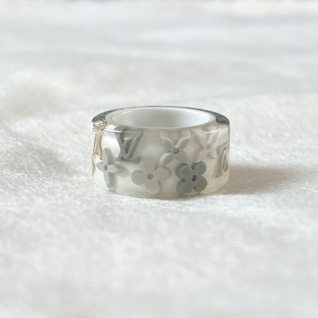 LOUIS VUITTON バーグファランドール リング M 12号 白