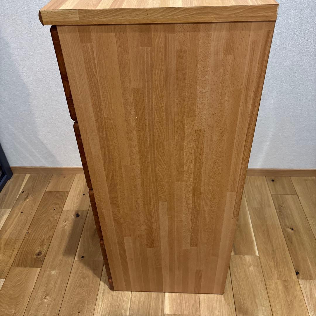 木製チェスト 4段 ナチュラルウッド