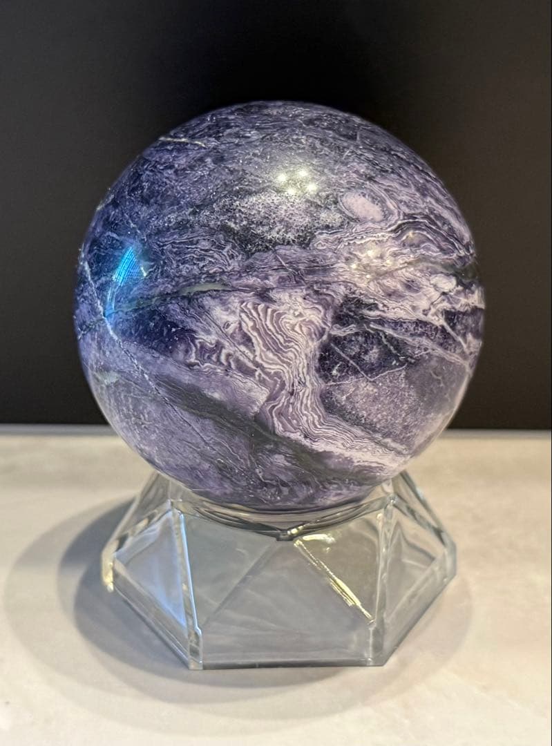 チャロアイト スフィア 丸玉 約6cm 天然石