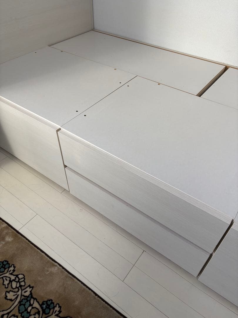 ニトリ ホワイト シングル ベッドフレーム 収納