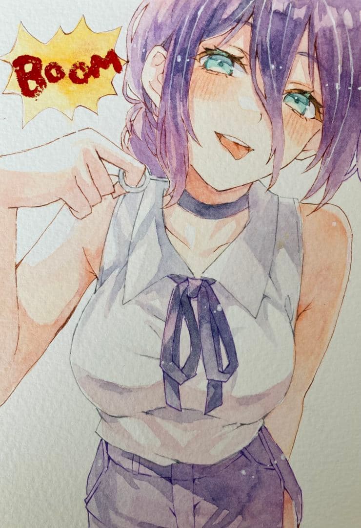 ○*○様 ☆手描きイラスト☆チェンソーマン☆レゼ☆直筆１点