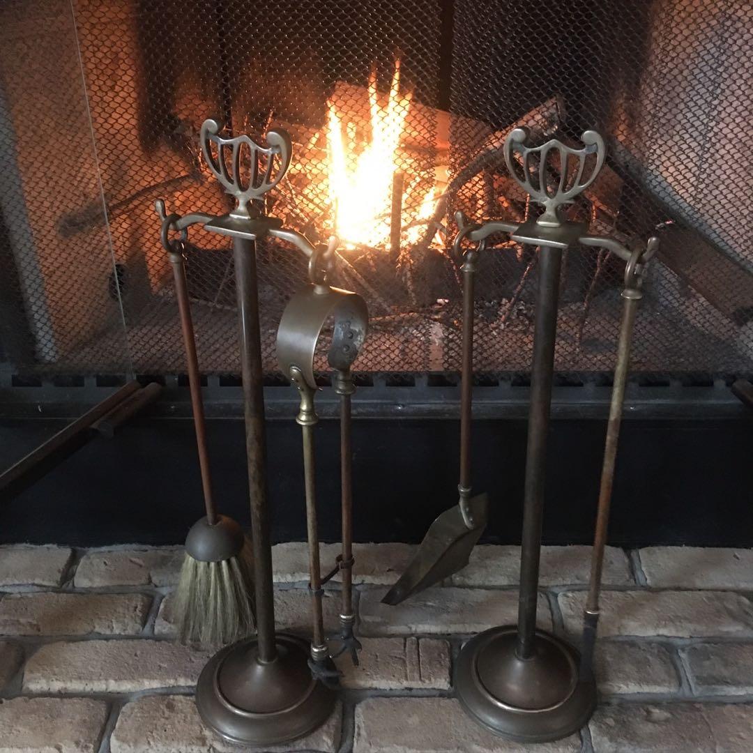 ファイヤーツール　ファイヤーサイド　4点　暖炉　ストーブ　薪