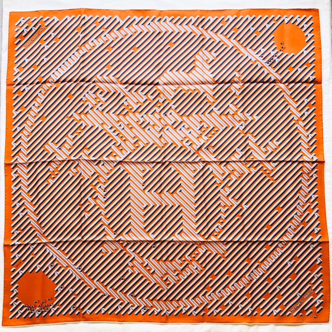 HERMES エルメス カレ90 Hの迷宮 PARCOURS D’H 美品