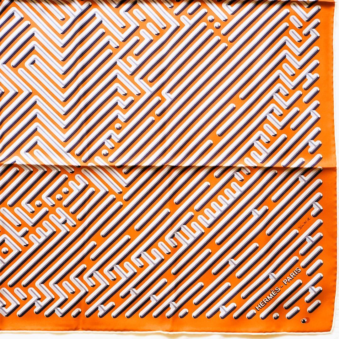 HERMES エルメス カレ90 Hの迷宮 PARCOURS D’H 美品