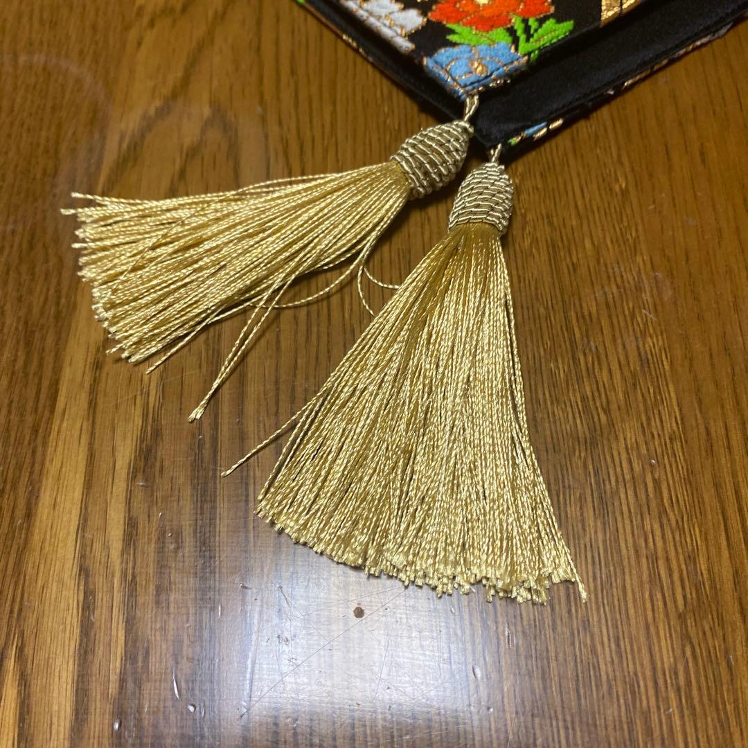 table runner 亀甲取り花丸　帯リメイク　長尺250㎝