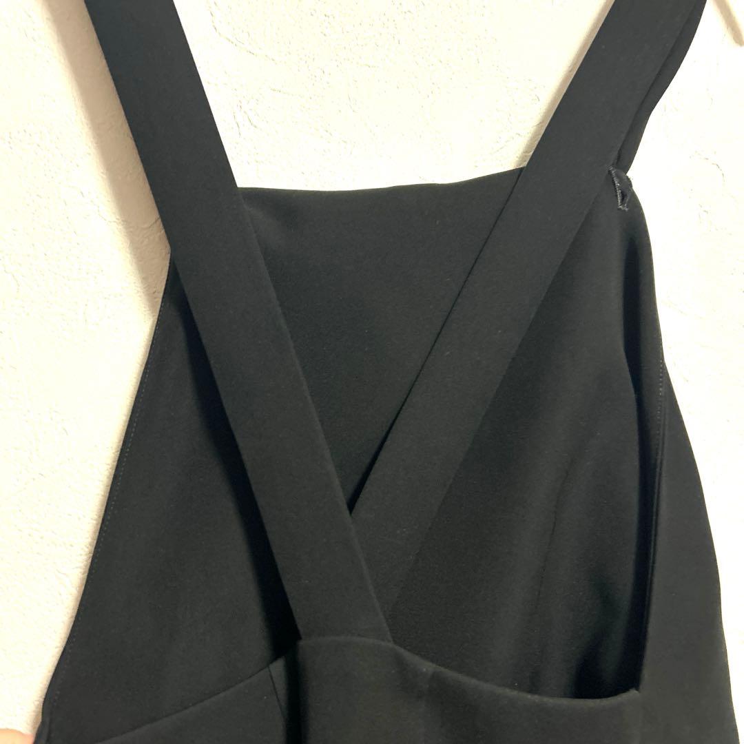 ENFOLD ミリオーネドレープヘムサロペット　36黒