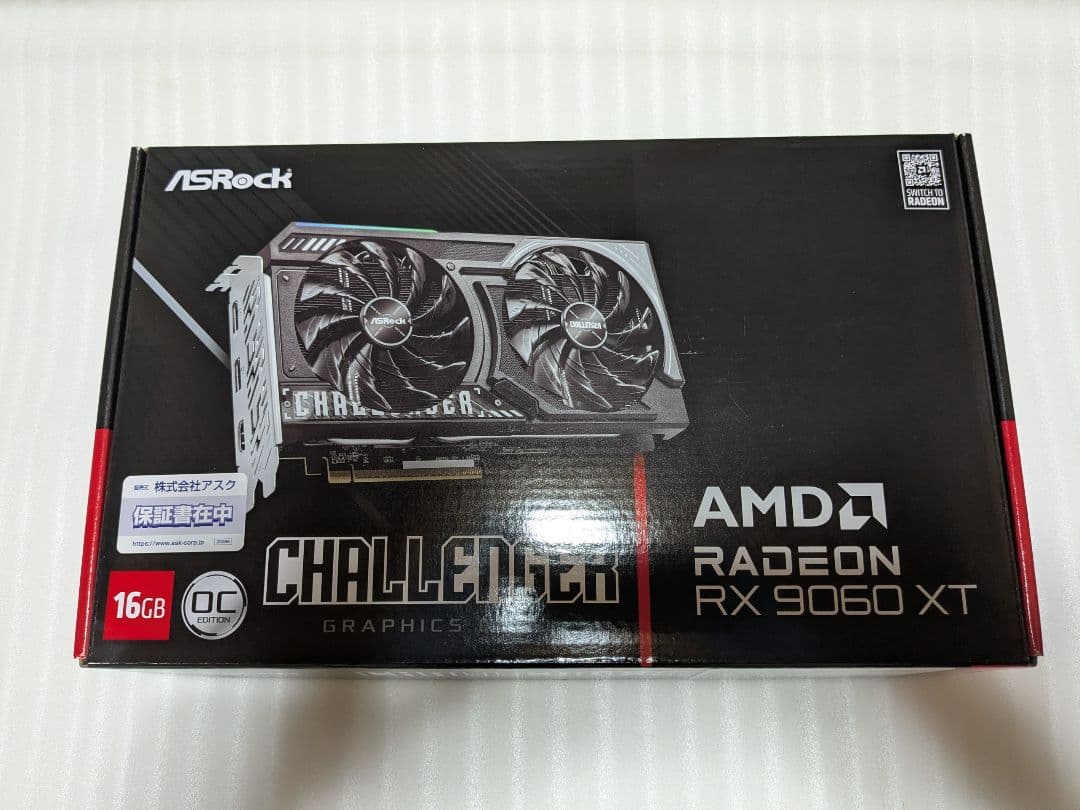 グラフィックボード・グラボ・ビデオカード ASRock Radeon RX 9060 XT 16GB