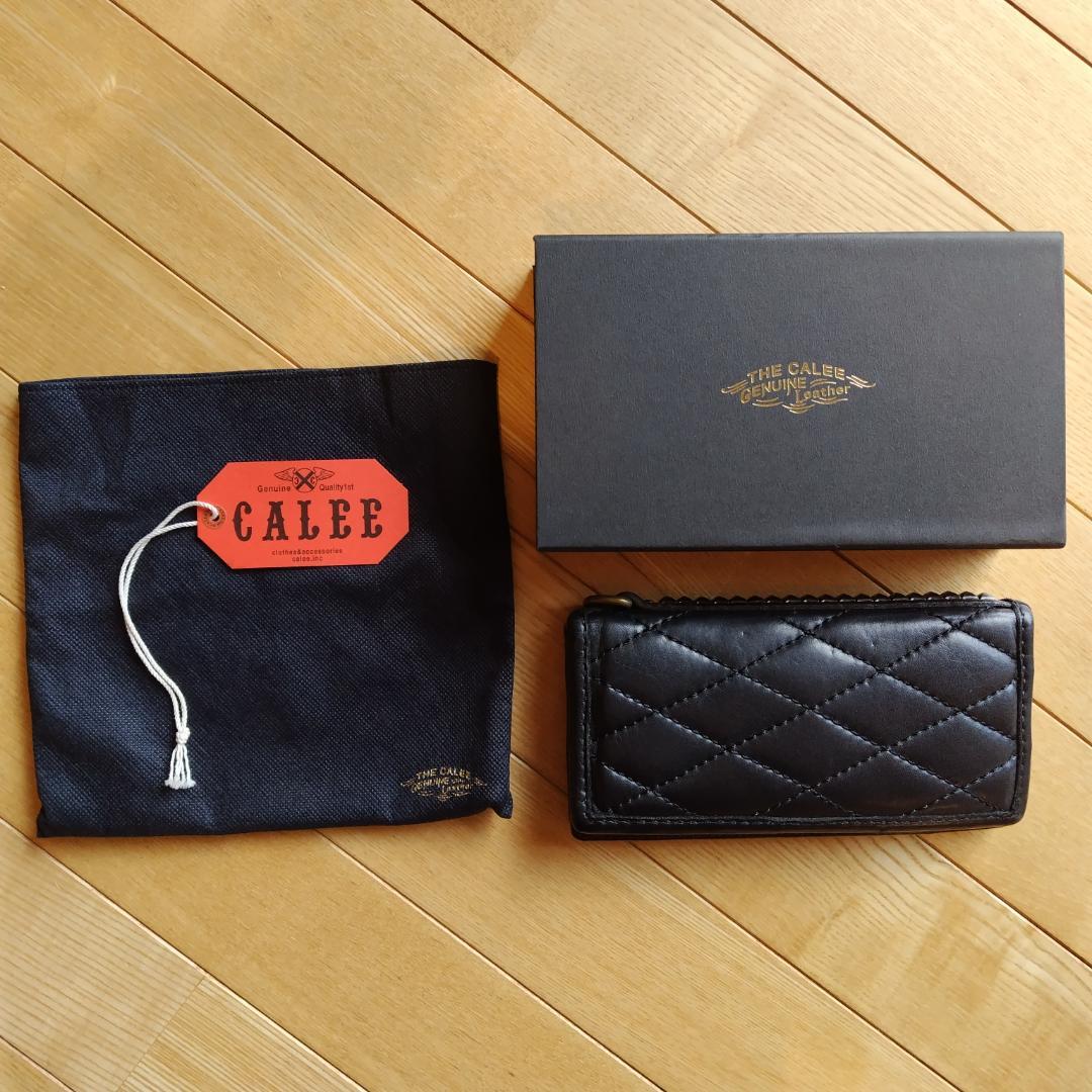 CALEE キャリー レザーウォレット ブラック