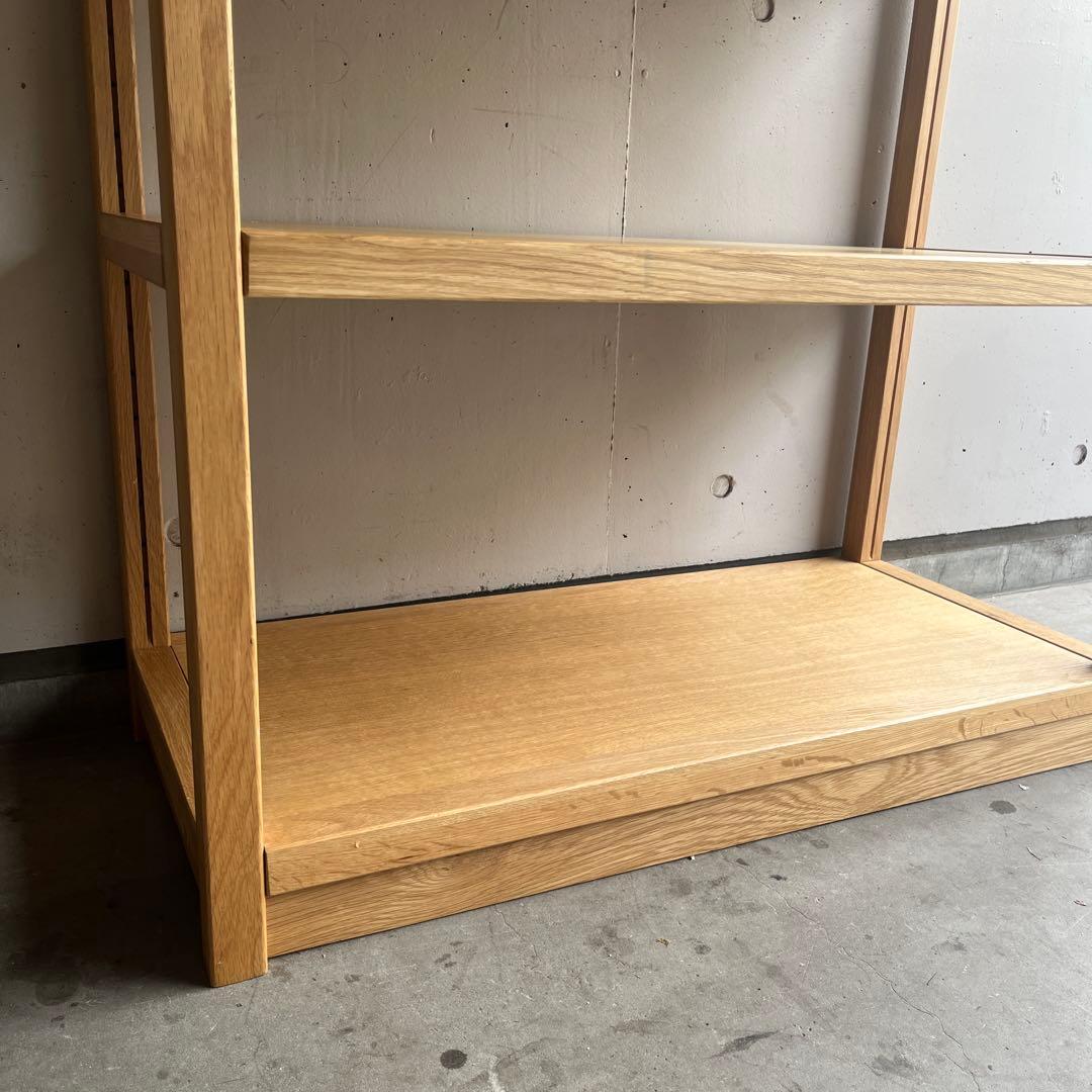 美品・廃盤希少★無印 オーク材ユニットシェルフ・中