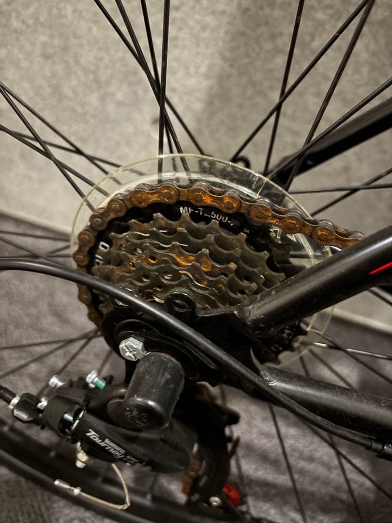 【引取限定-藤沢】Funn ロードバイク ブラック/レッド 7速