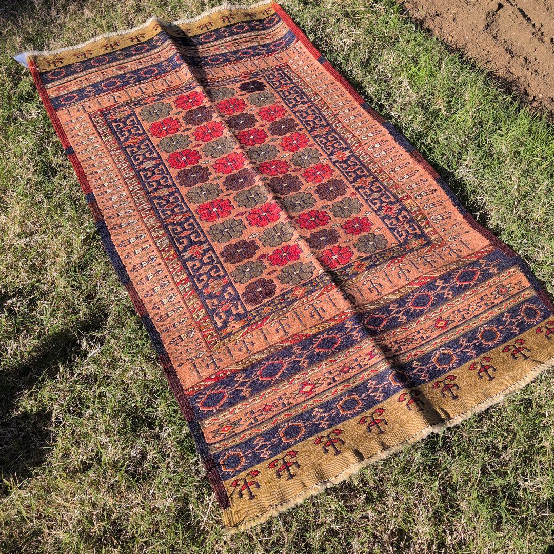 82x141cm・キリム(31-11)ペルシャ・玄関・ギャッベ