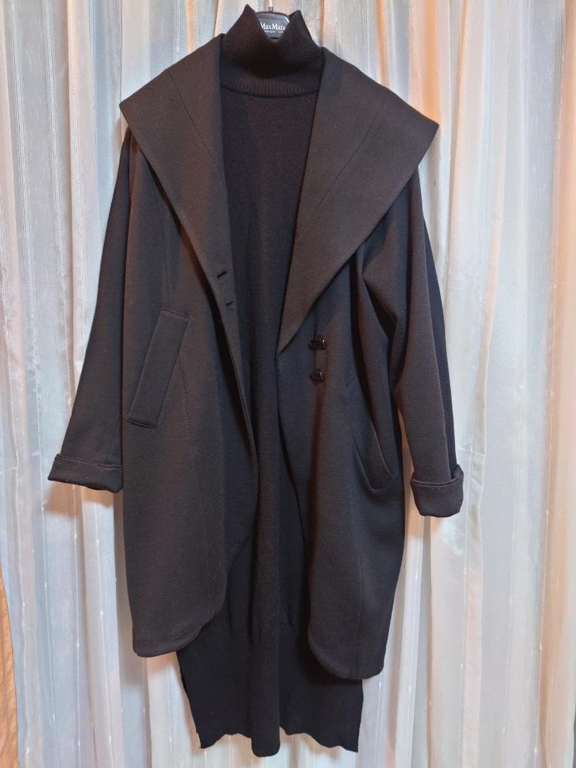 再値下げ☆新品タグ付き☆MARINA RINALDI ウールジャージーコート黒