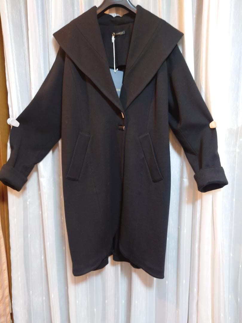 再値下げ☆新品タグ付き☆MARINA RINALDI ウールジャージーコート黒