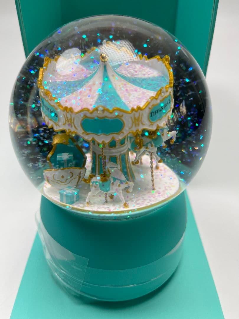 ティファニー メリーゴーランド オルゴール　スノードーム