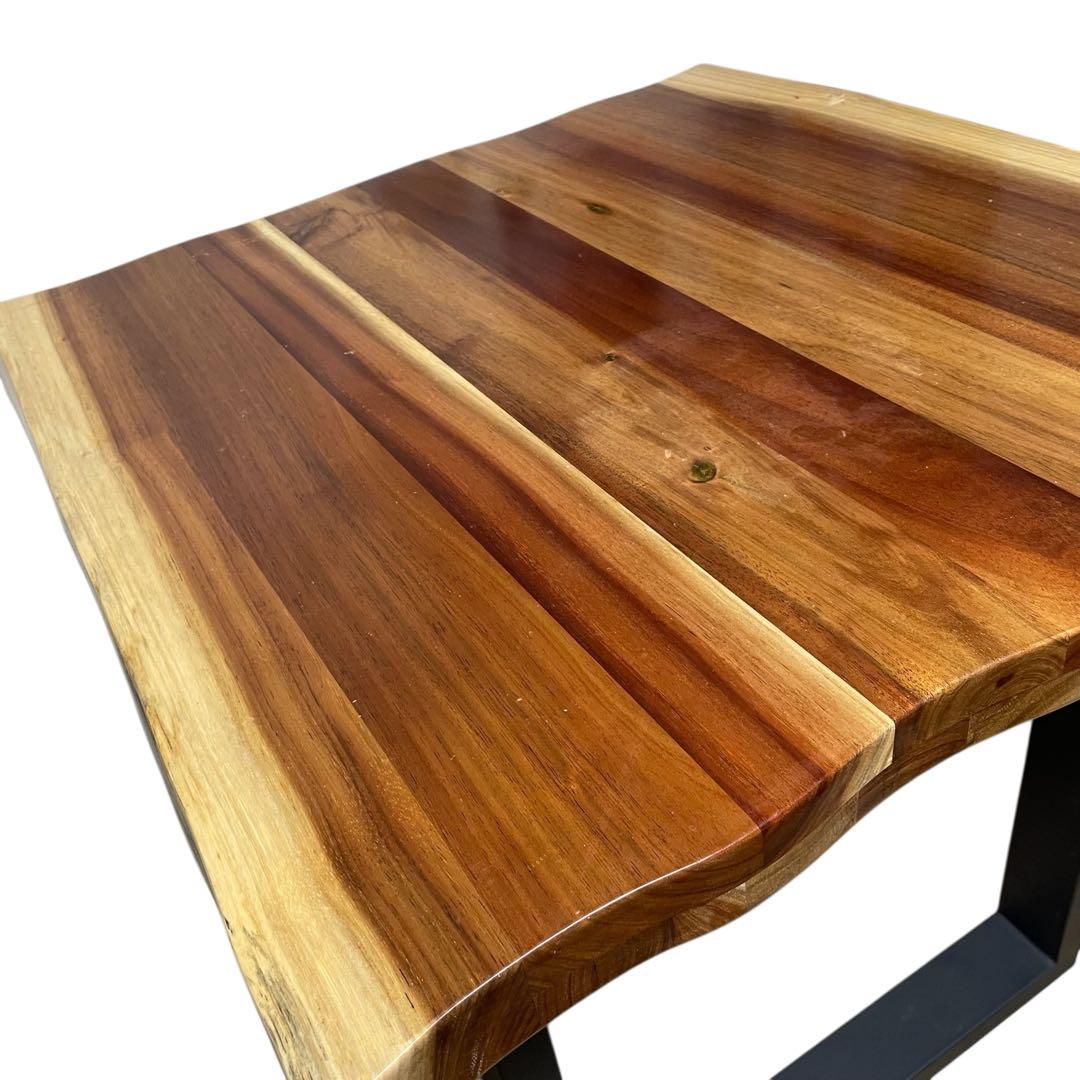 高級　ベトナム製　座卓としても使えるモンキーポッド　一枚板　ダイニングテーブル