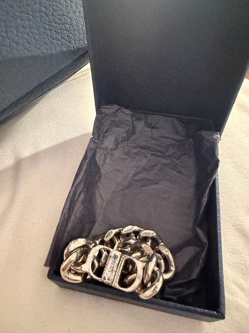 Dior シルバーチェーンブレスレット Mサイズ