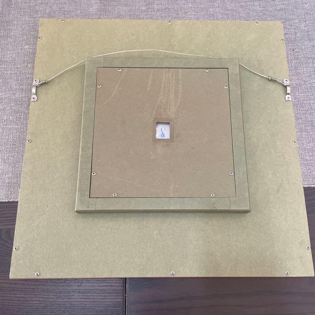 マイセン 額縁付き花柄 波型皿 直径約20cm