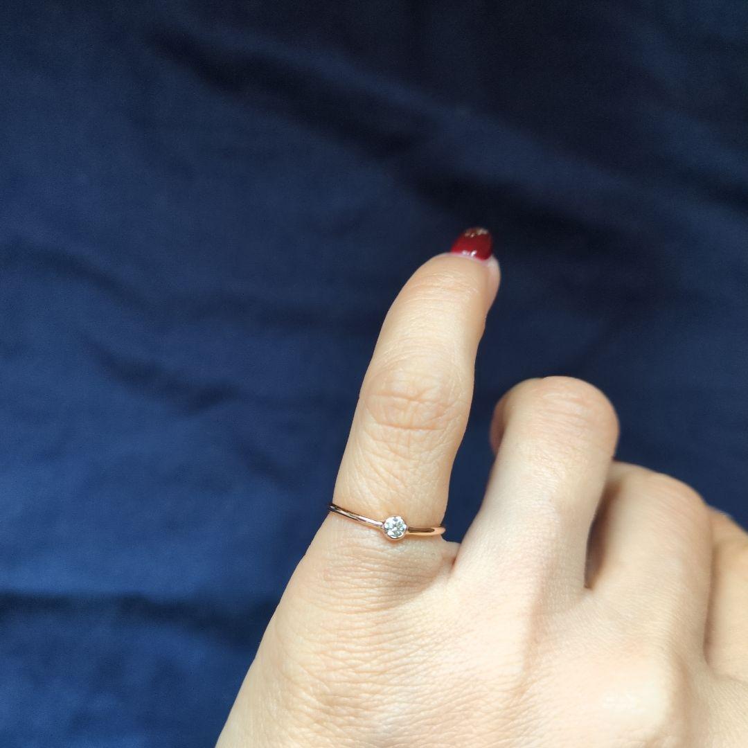 ティファニー シングルロウ リング 750 rg 6.5号 美品 現行品