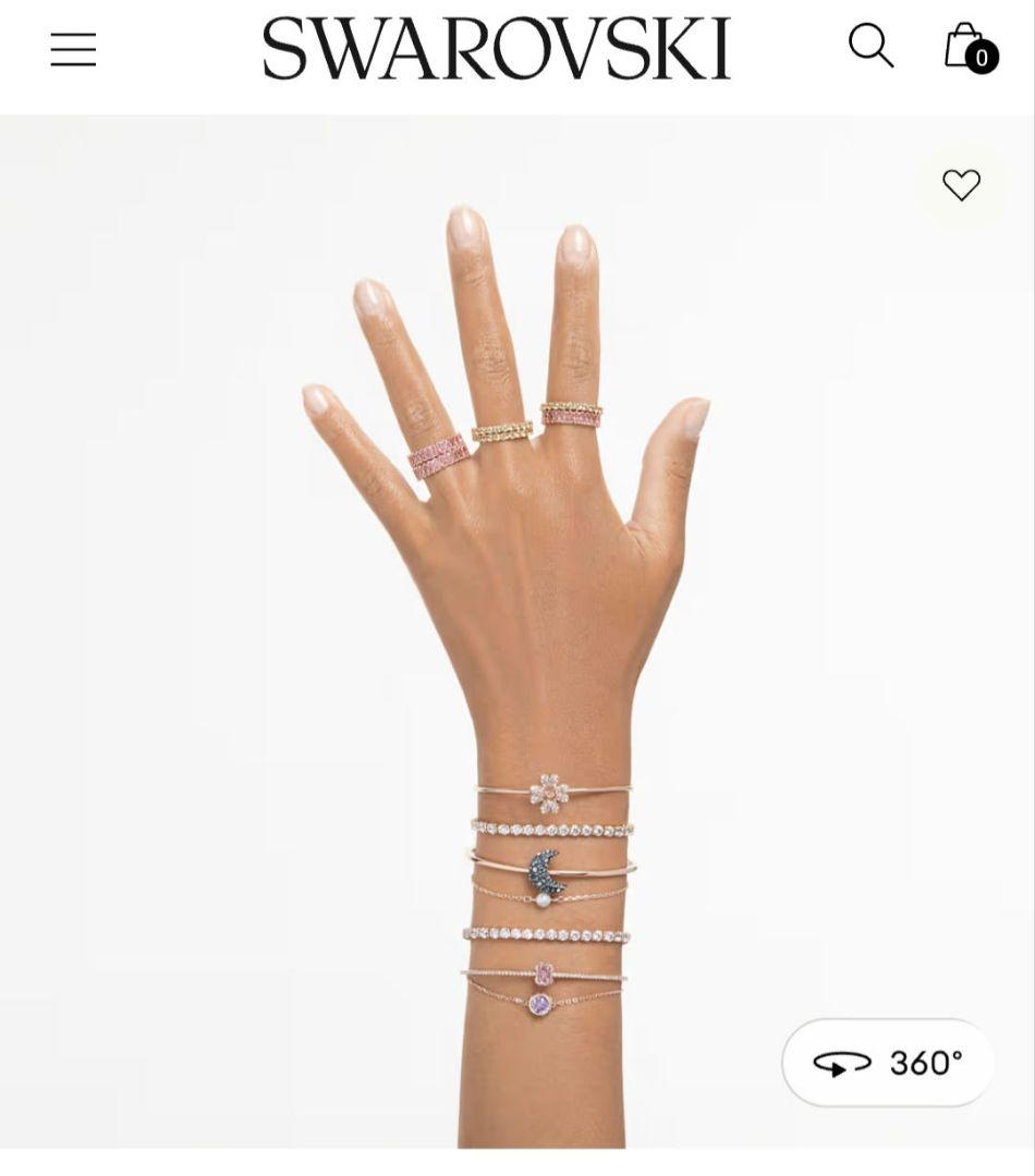 新品 箱付 SWAROVSKI Luna バングル スワロフスキー ブレスレット