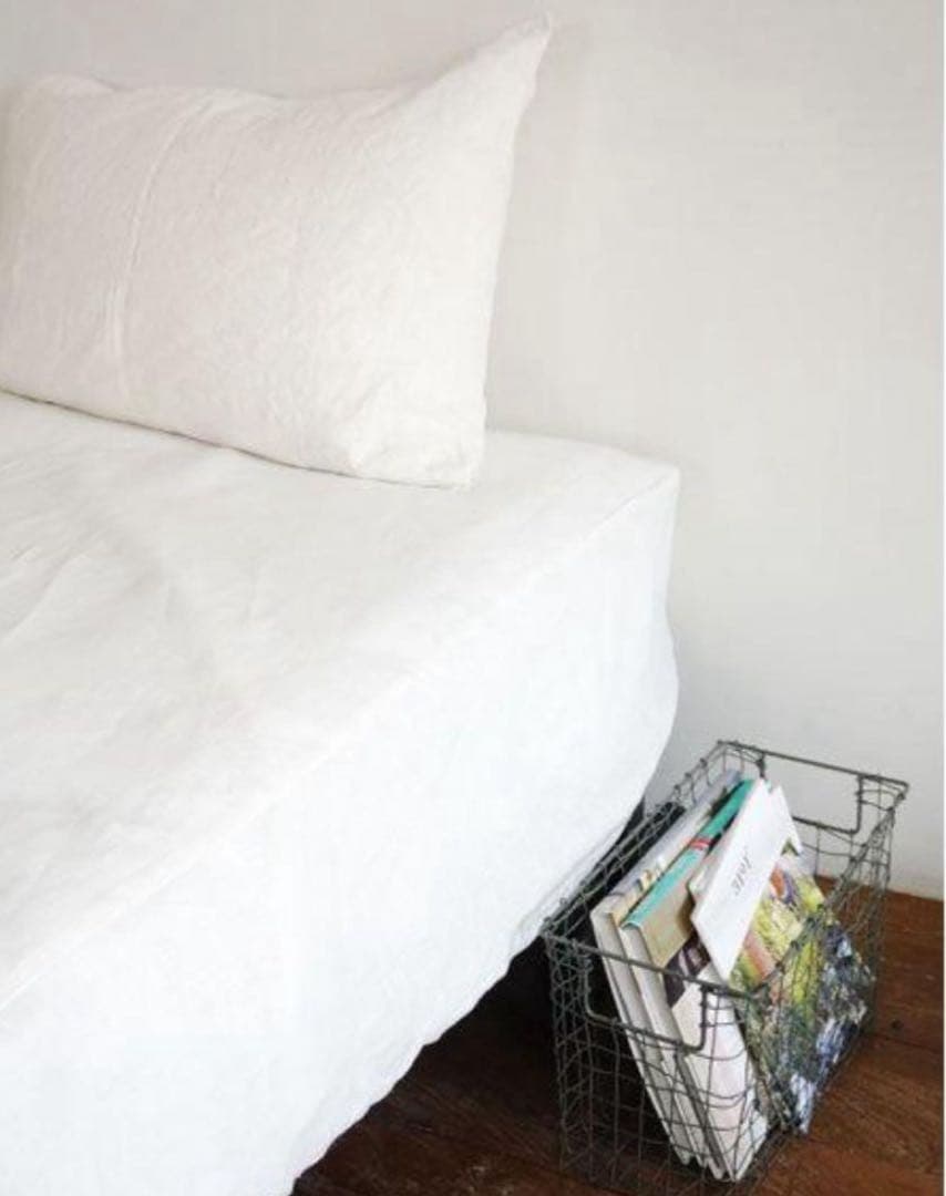 （fog linen work）リネンボックスシーツシングル ホワイト