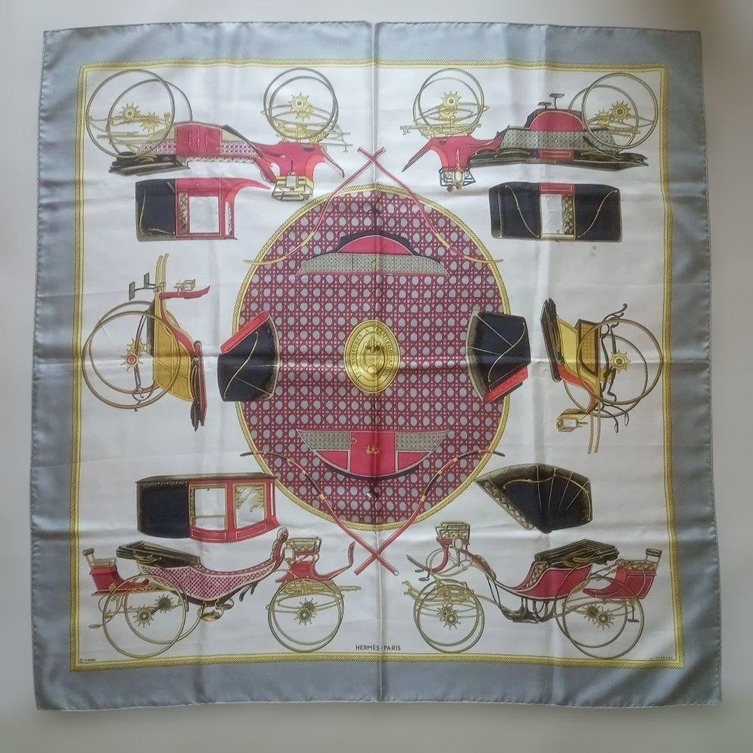 エルメス スカーフ カレ90　折畳み式幌の馬車