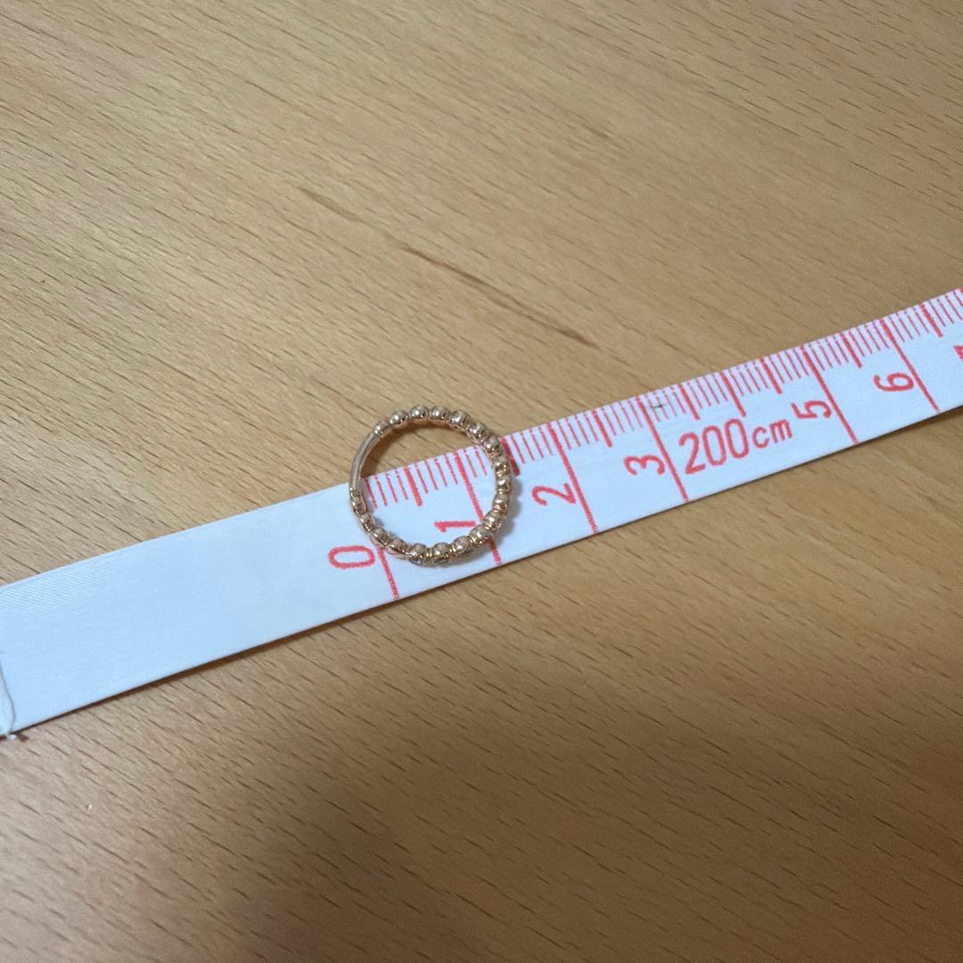 K18 PG１号0.10ct☆ダイヤモンド ハーフエタニティ ピンキーリング