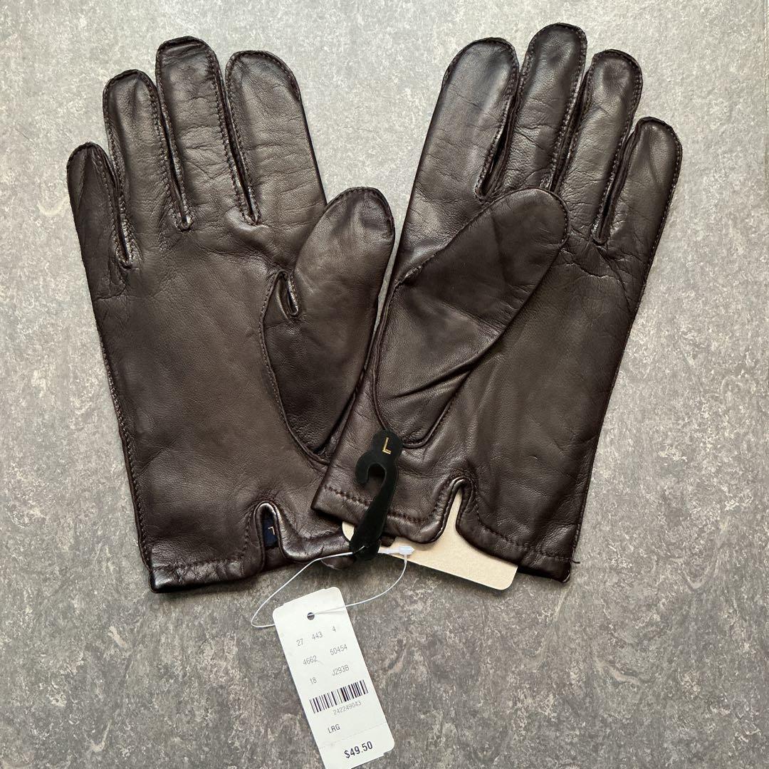 フ*ラ様 Brooks Brothers 346 レザー手袋 L ブラウン