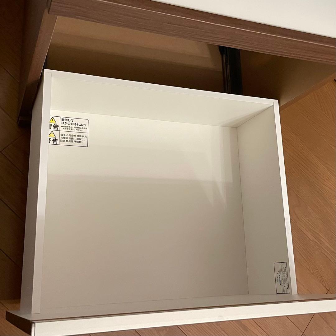 【美品】ニトリ キッチン収納カウンター 22年製 コンセント付き 木目調