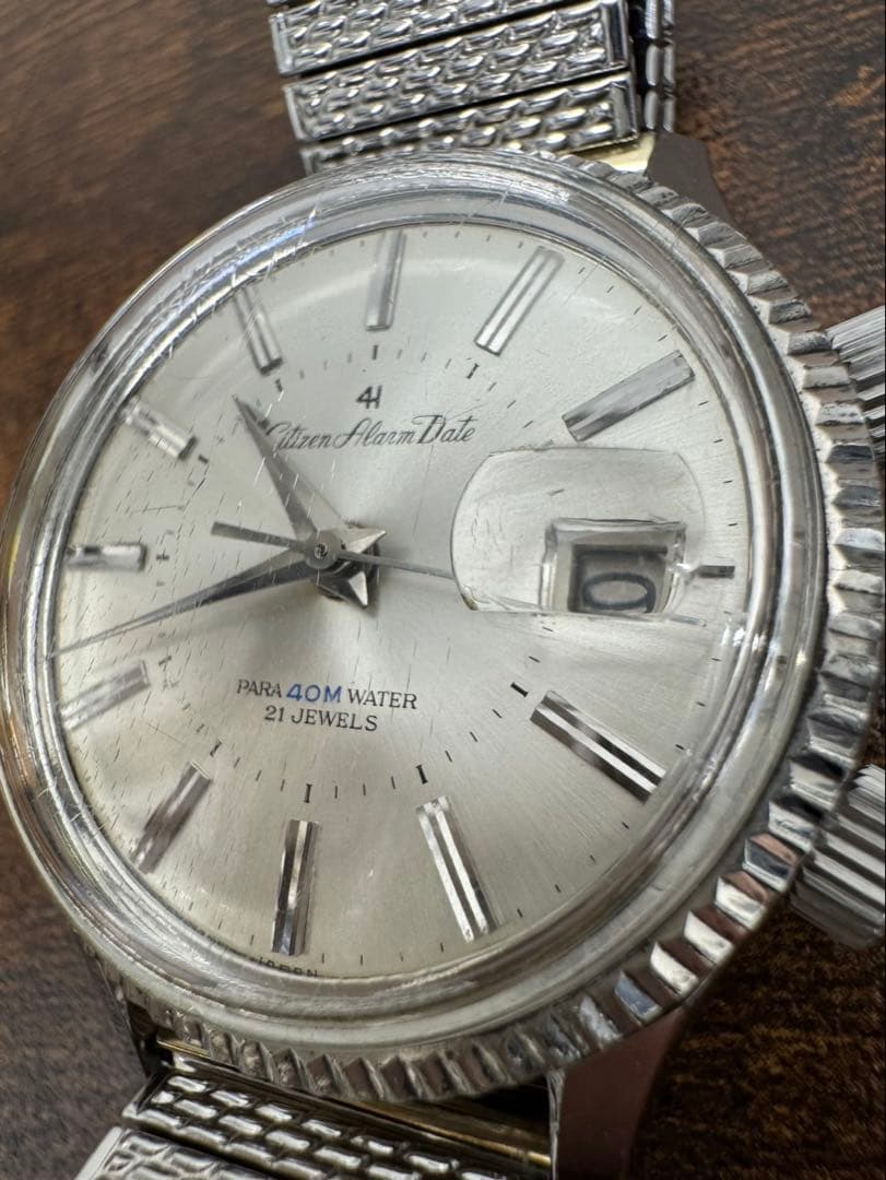 激レア シチズン ALDS 51301a-Y 銀文字盤 稼働 デッドストック