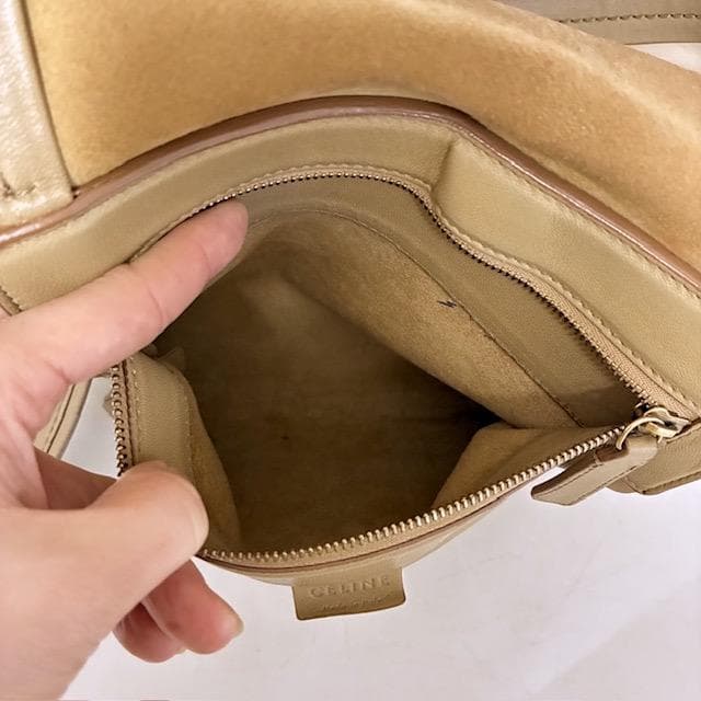 希少✨セリーヌ ホリゾンタルカバ 旧ロゴ トートバッグ レザー ベージュ 大容量