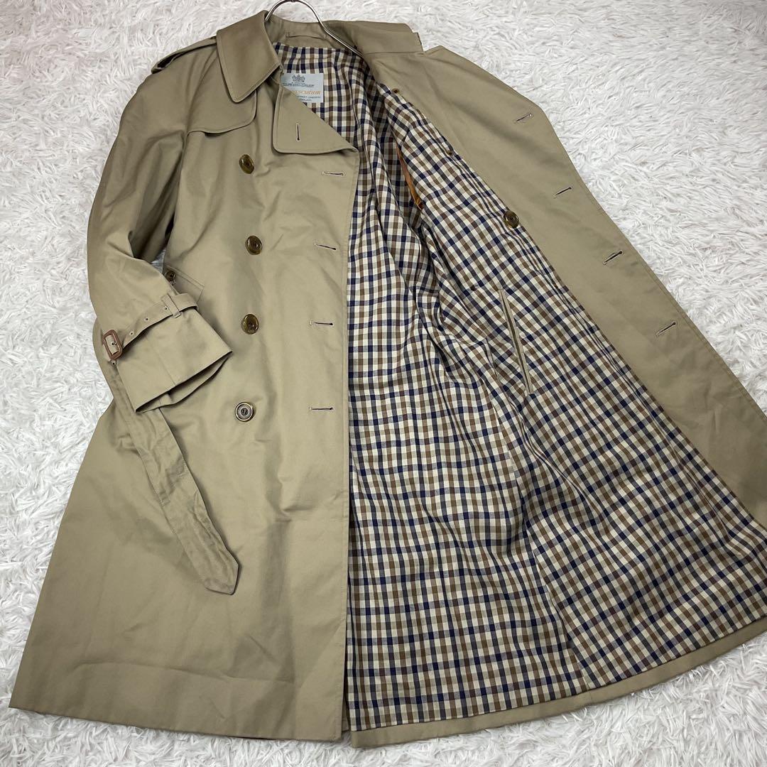 大きいサイズ✨L✨アクアスキュータム　トレンチコート　Aqua5　ベージュ　英国