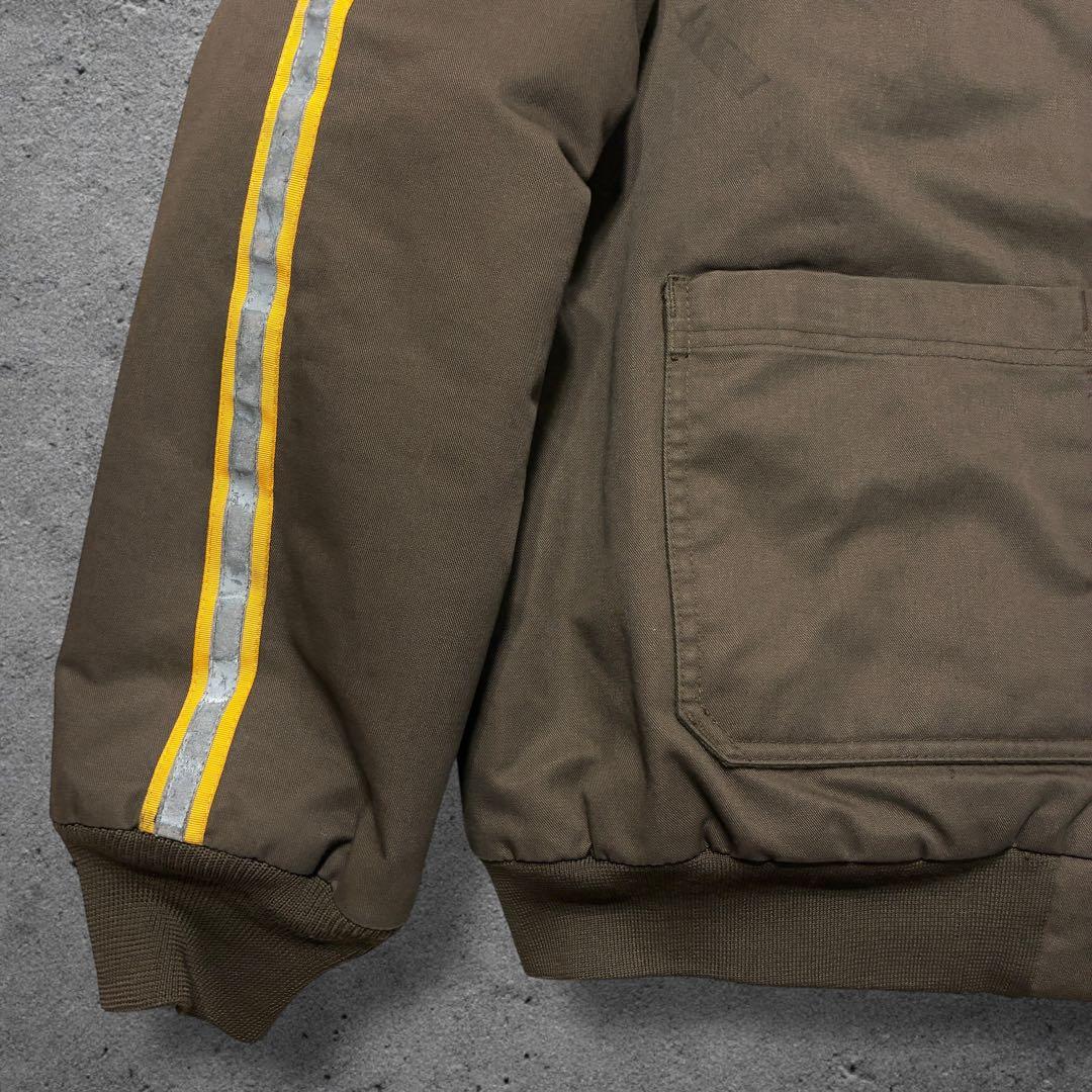 企業ロゴ中綿ワークジャケットups 2XLブラウンCINTASリフレクターma1