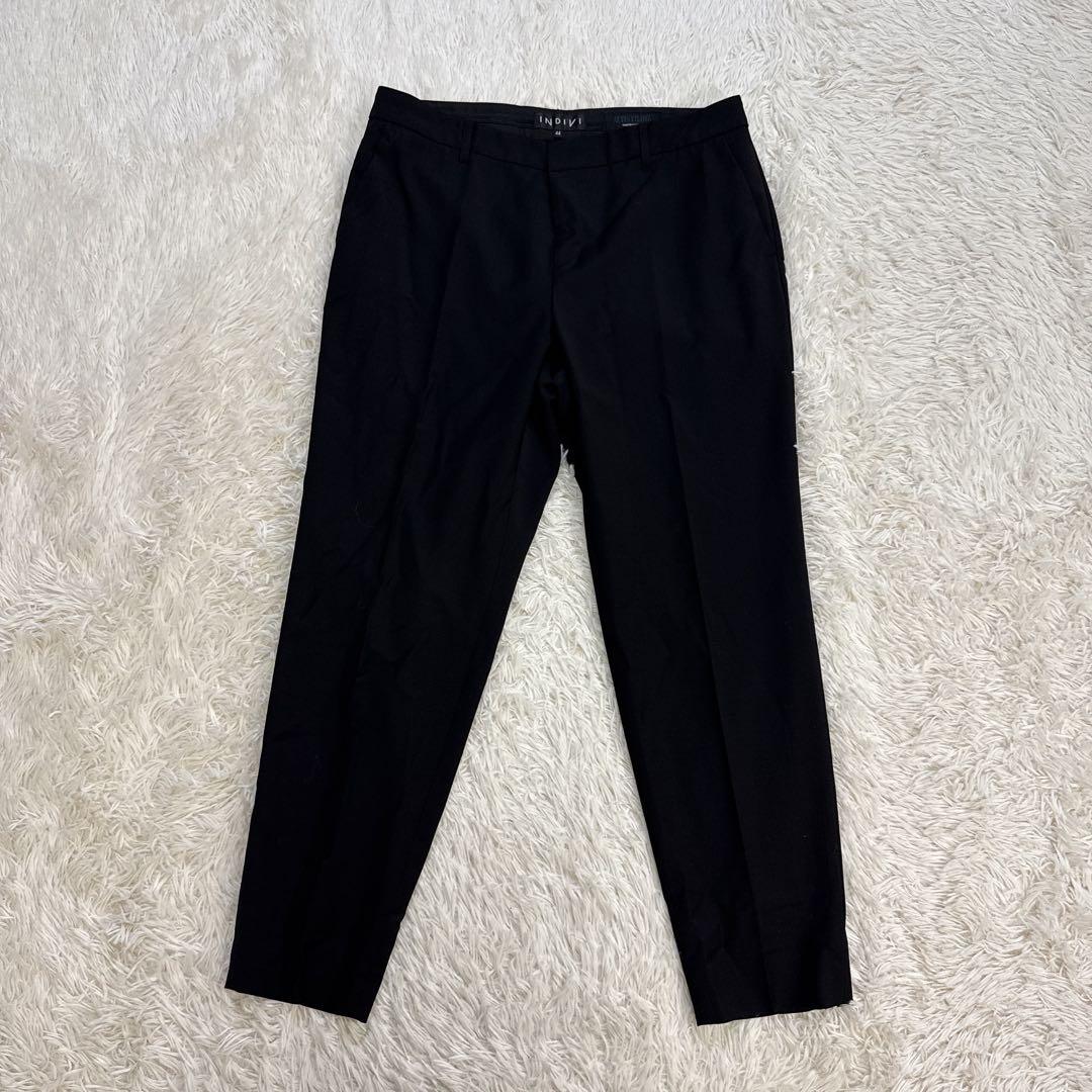 【未使用に近い】INDIVI インディヴィ セットアップスーツ パンツ ブラック