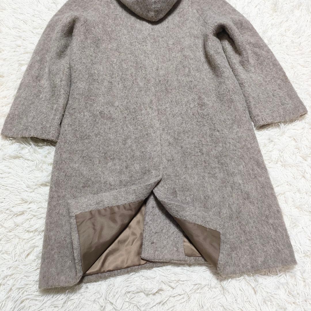 【モヘヤ】ゆったり　ビームスボーイ　スライバーフードコート　イタリア生地　ロング