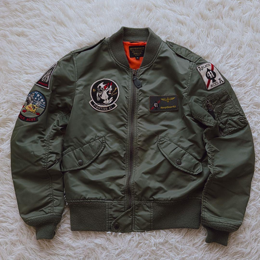 AVIREX L-2B ブラックエース MA-1 フライトジャケット ブルゾン