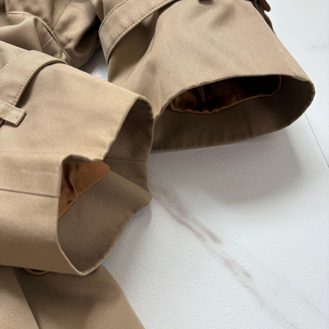 希少◆90s バーバリー トレンチコート 襟付き ライナー付 L相当