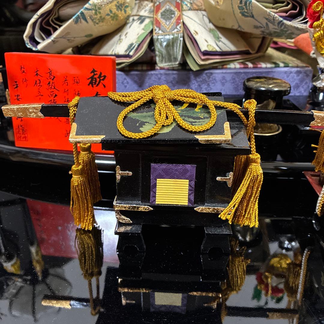 【引き取り限定】極上手造り木製品　雛人形 伝統的な雛人形　内閣総理大臣賞 羽子板