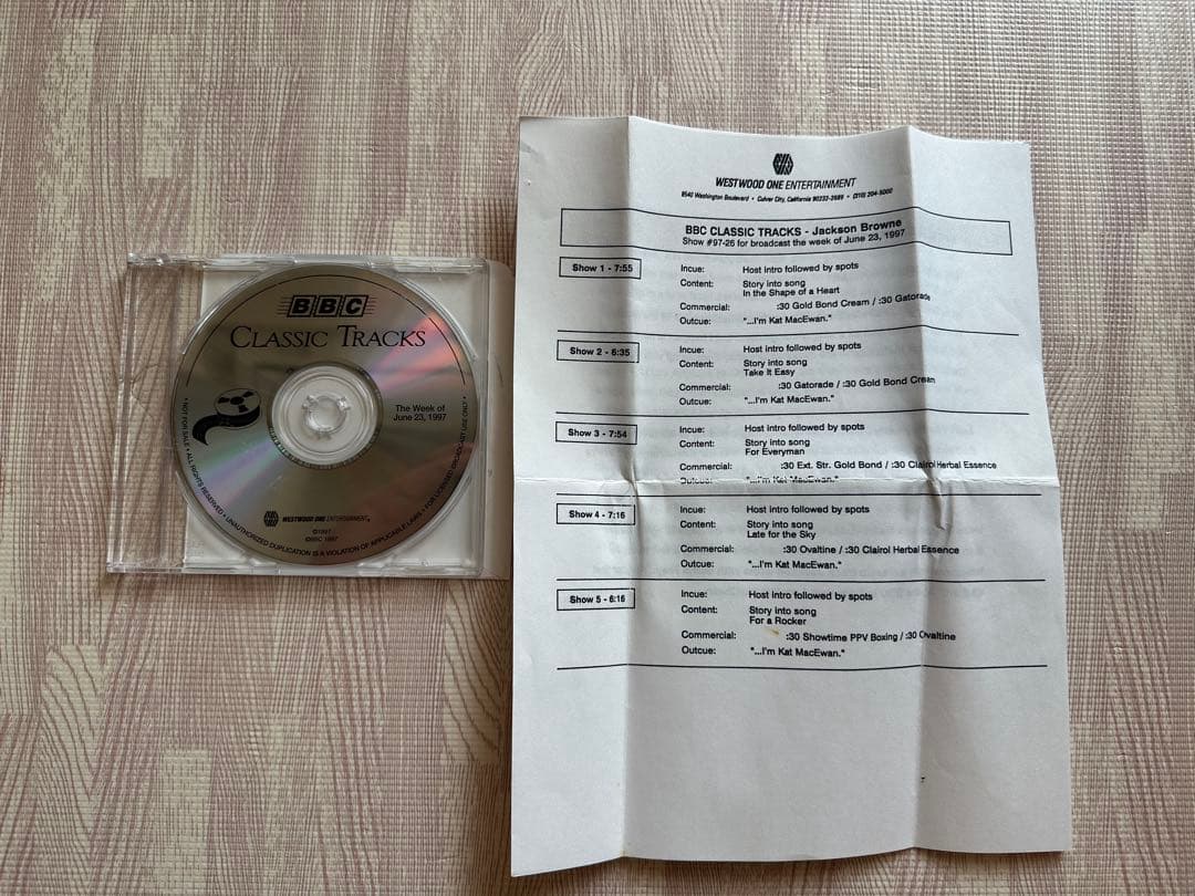 ジャクソンブラウン　コレクターズアイテム