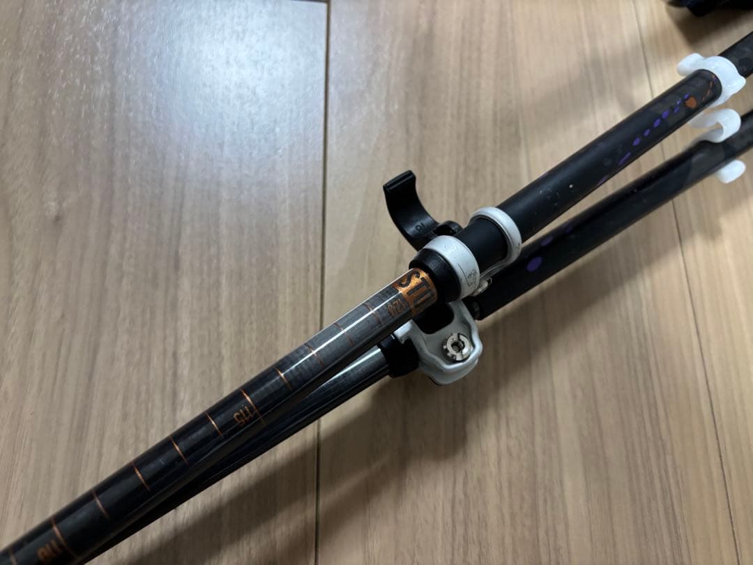 ★美品・限定★お洒落　オガサカ スキーストック 収縮ポール　調整可能　デモ技術選