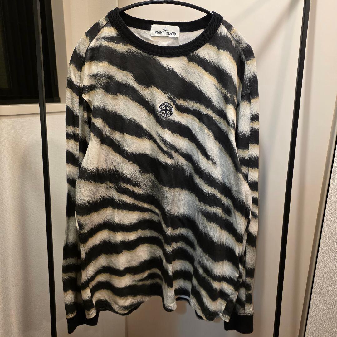 STONE  ゼブラ柄 長袖カットソー