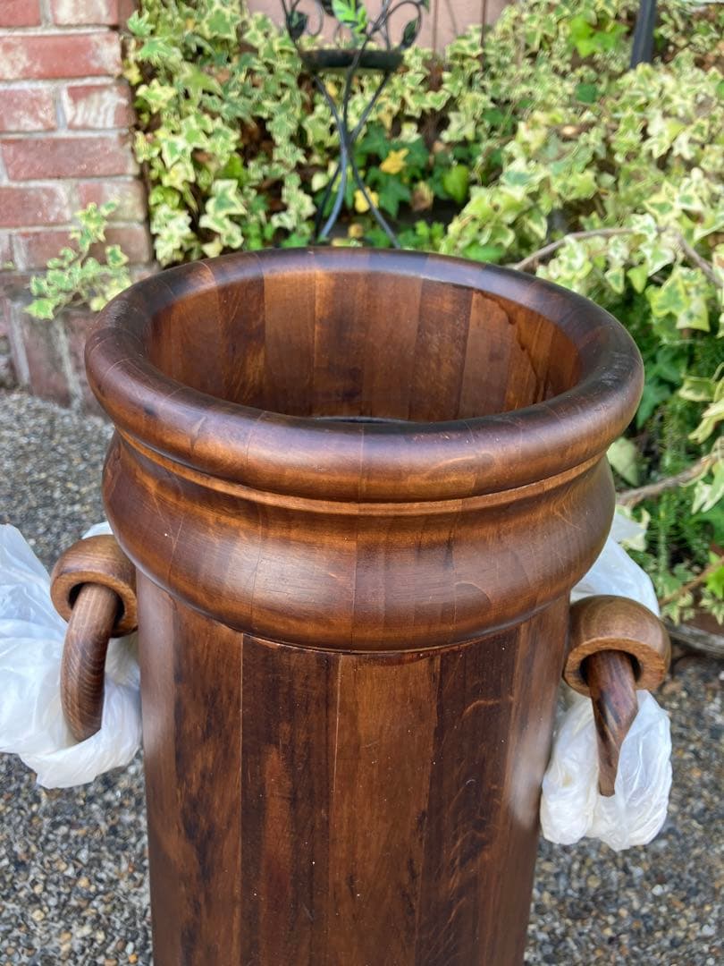 新品　未使用　イタリア製　木製傘立て　MADE IN ITALY アンティーク