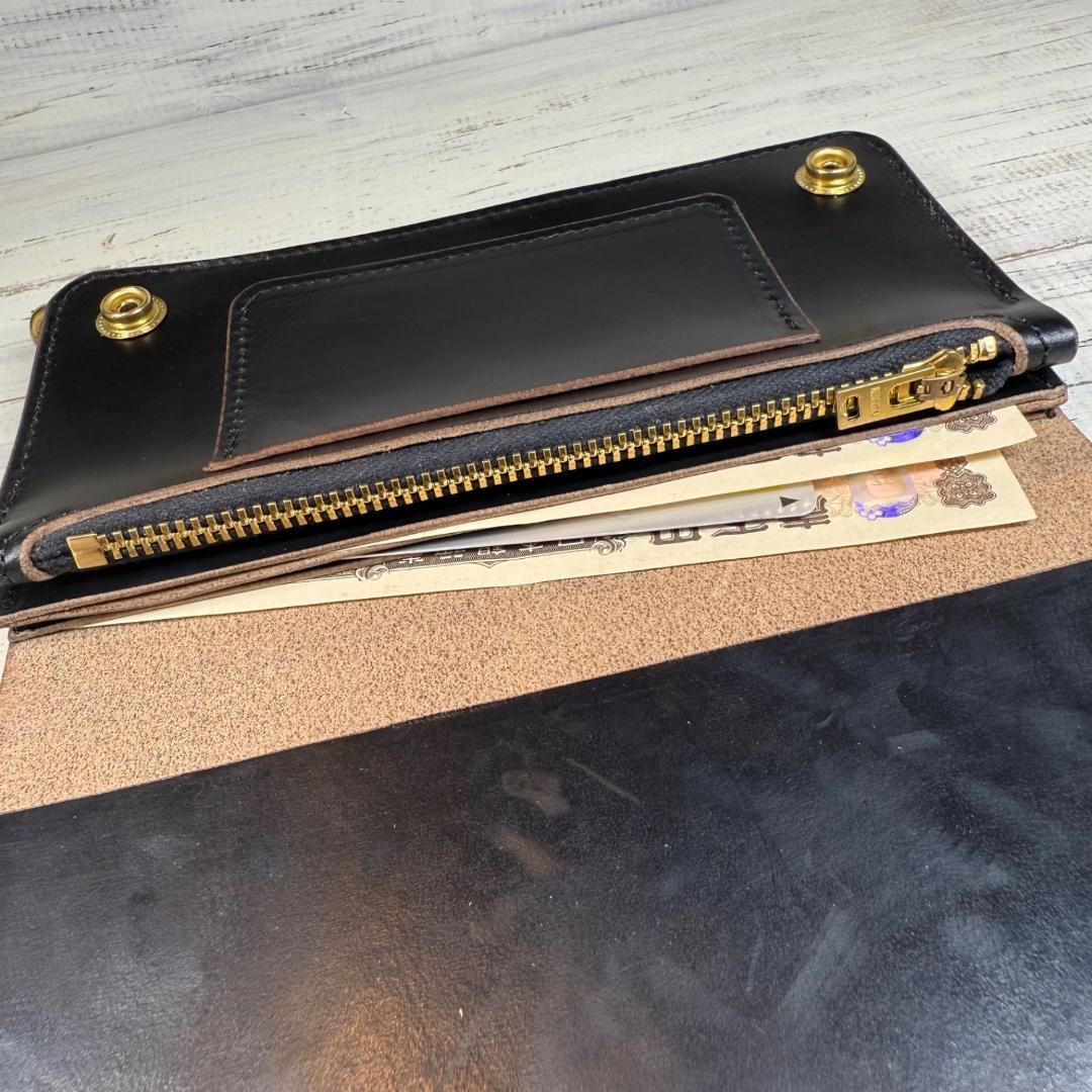 【トラッカーウォレット ロング3層】クロムエクセル universal ゴールド