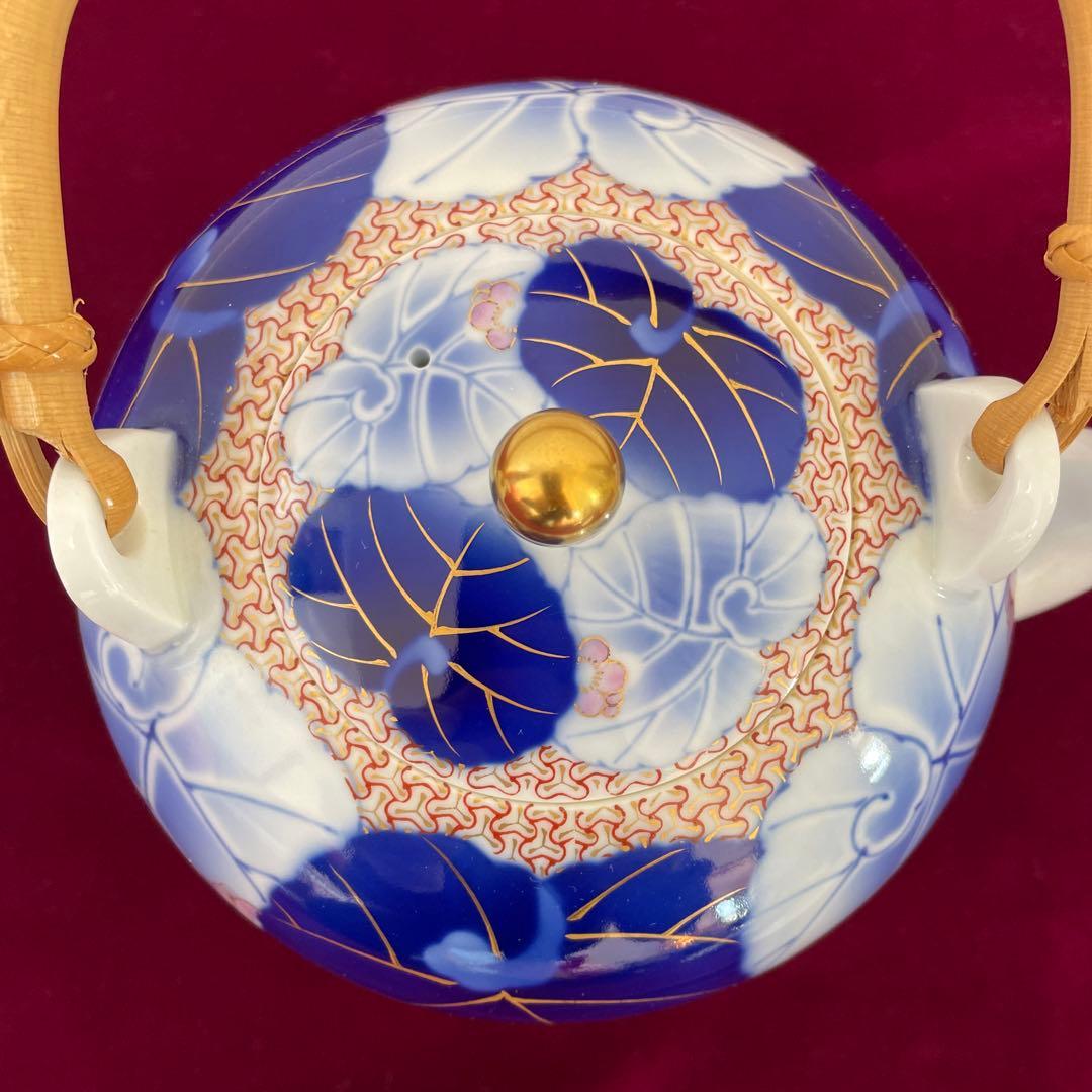 香蘭社　最高級　愁海棠　蓋付お茶茶碗　4客　急須