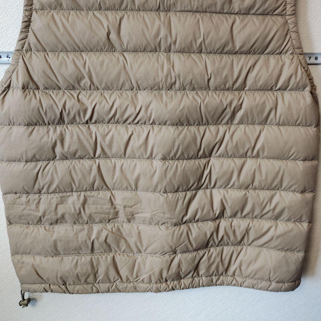 クリーニング済 ダントン　34 ベージュ キルティングダウンベスト