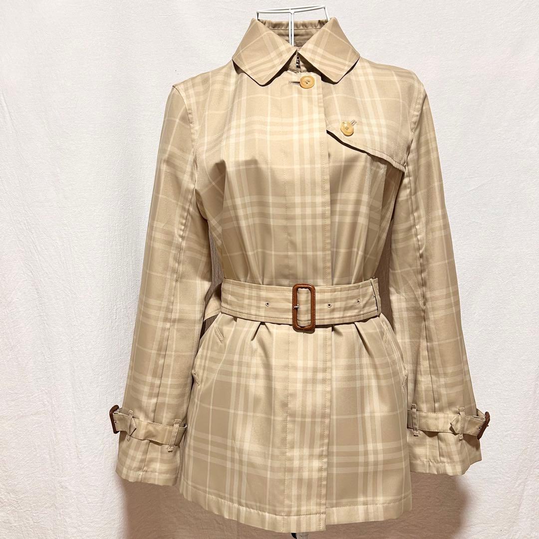 美品 バーバリー ブルーレーベル トレンチコート ジャケット チェック柄 コート