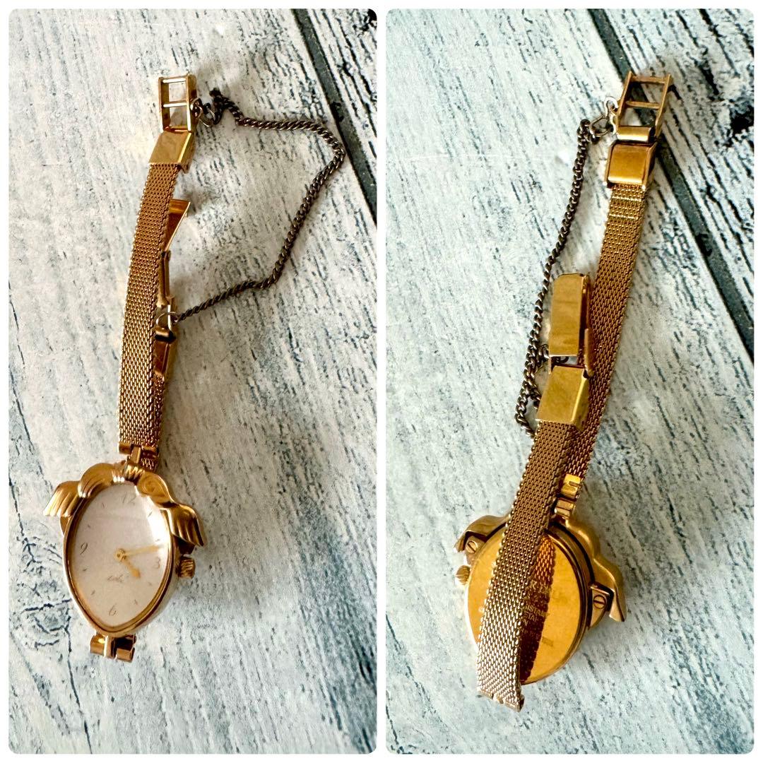 【希少】Salvador Dali サルバドール・ダリ 腕時計 時の翼 ゴールド