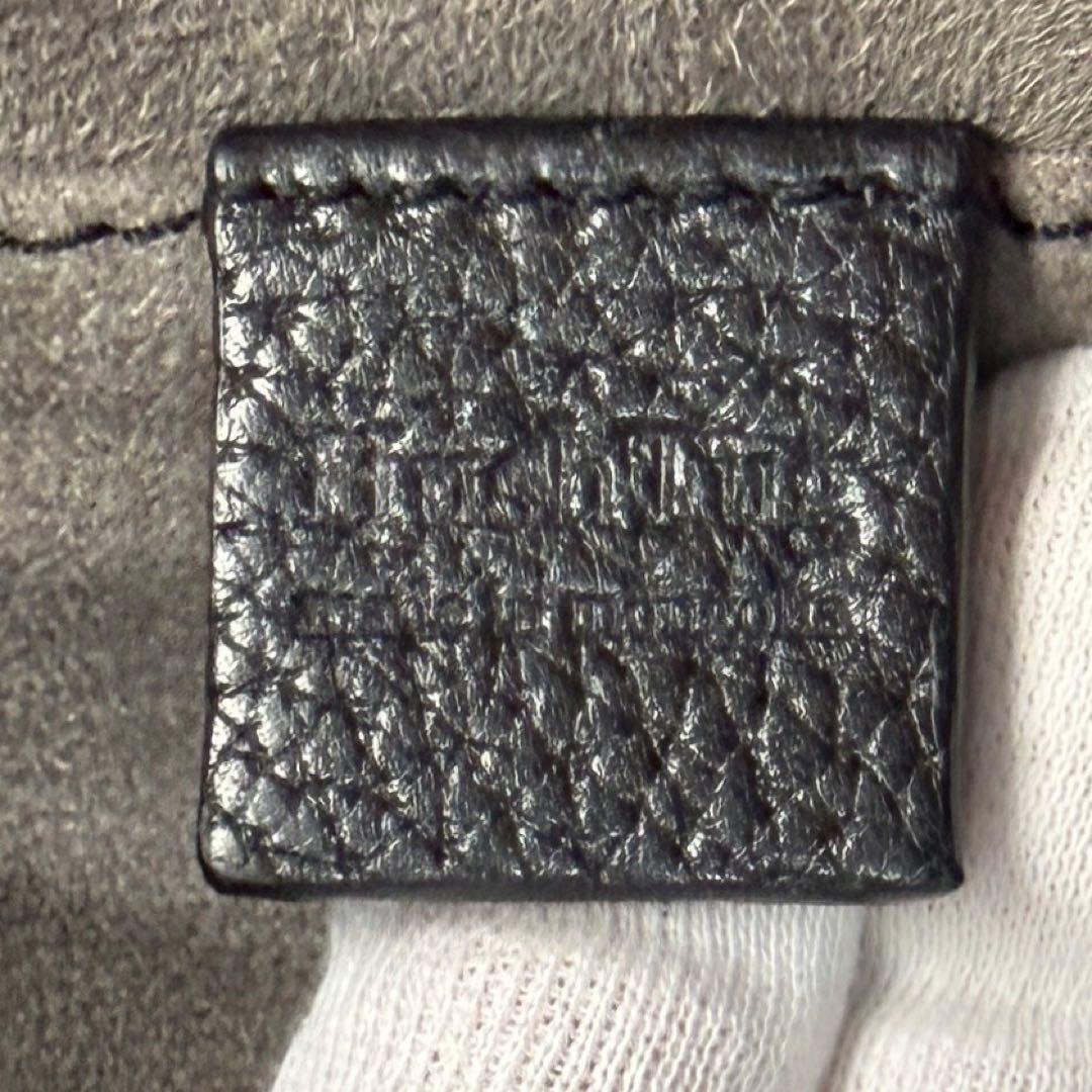 美品♡A4♡HushTug ハッシュタグ レザー トートバッグ ブラック シボ革