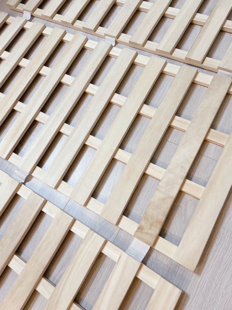 タンスのゲン 木製 四つ折り すのこ クイーンサイズ