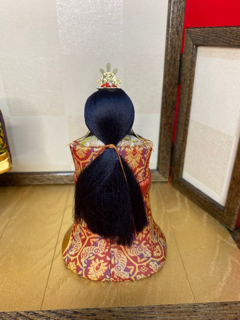 雛人形　木村一秀作　江戸木目込人形親王平飾り・間口約４０×奥行約２０×高約２６㎝