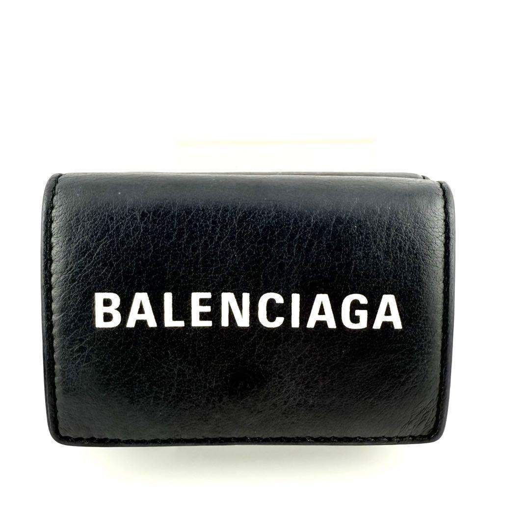 【美品】バレンシアガ 516402 レザー エブリデイ 三つ折り財布